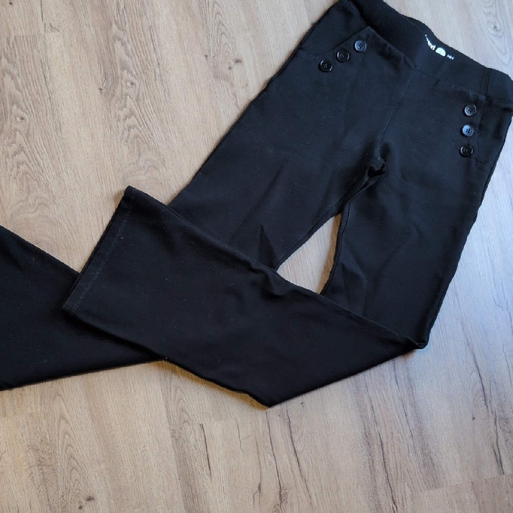 Betabrand Small Long Black Bootcut Pants